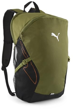 PUMA Plus PRO Backpack, Unisex-Erwachsene Rucksack, Olive Green-Rickie Orange, OSFA -