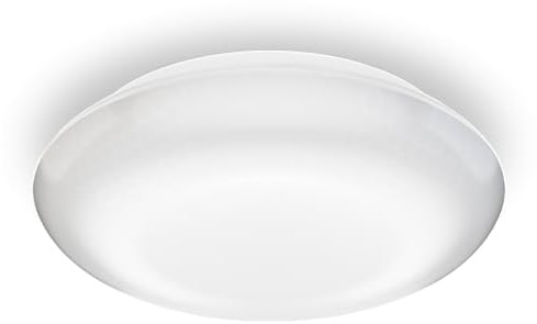 Steinel LED Deckenleuchte DL Vario Quattro S weiß, 360° Bewegungsmelder einstellbar, 4000K neutralweiß, Außenleuchte schlagfest, IP54