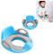 JOIEYOU Kinder Toilettensitz Toilettentrainer Wc Sitz Kinder mit Griffe,Rückenlehne,Anti-Rutsch Kissen, Geeignet Töpfchen für kinder ab 1-8 jahr Training (Blau+Grau)