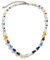 BISONBLUE Halskette Herren Anhänger Chain Ketten Dame Geschenk Einfache Hip-Hop-Stil Bunte Kristallperlen Perlenkette Mann Sonnenschein Farbige Perlenkette Perle Bunte Halskette