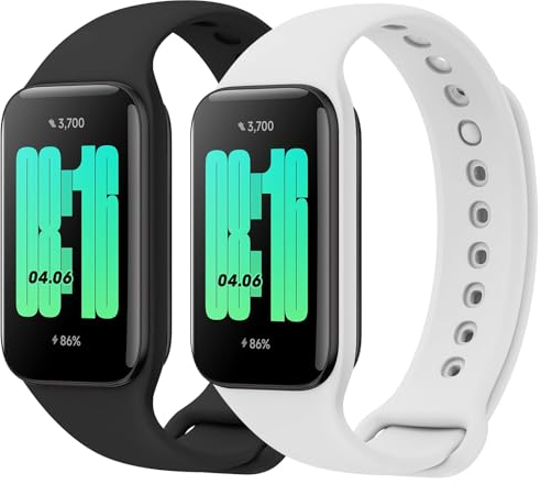 Vancle 2 Stücke Armband für Xiaomi Redmi Band 2 / Mi Smart Band 8 Active Wasserdichtes Silikon Sport Ersatzarmband