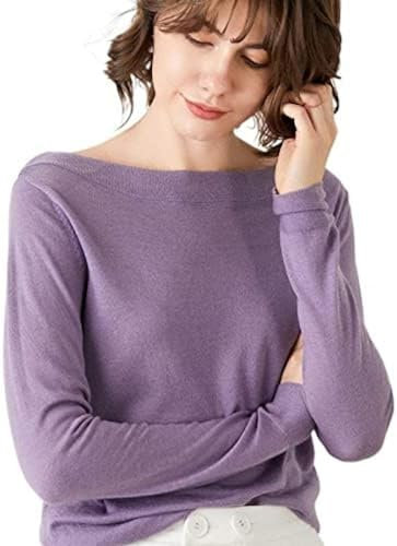 Cardigan Autunno E Inverno Maglione Lavorato A Maglia Stile Maglione Con Fondo In Lana Filata Fine,Viola,XL