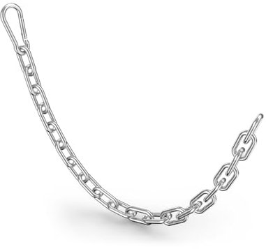 Mixizigoz Fitness Chain, Exercise Cable Machine Extension Chain, 304 Stainless Steel LAT Pull Cable Extension Weight Machine Chain, LAT Pulldown Attachment Accessories for Pulley System (1, Dia-5mm)