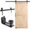 VEVOR Barn Door and Hardware Kit, 42 x 84 Wood Sliding Barn Door, Smoothly and Quietly, Barn Door Kit with Floor Guide and Door Handle, Spruce Wood Panelled Slab, Easy to Install