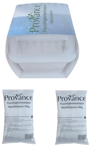 Set deumidificatore con scatola da 2 x 450 g granulato deumidificatore