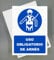 Cartel Uso Obligatorio de Arnes 18x25 cm Pack 2ud Señal de Seguridad Industrial y EPI (Uso de Arnés)