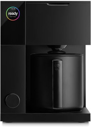 Fellow Aiden Precision Coffee Maker - 10-Cup Thermal Carafe, Built-In Brewing Guidance, Scheduling, Removable Water Tank, Matte Black