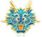 FUKAJOMFEN Broche totem dragon rétro 3D en forme de dragon - Épinglettes chinoises sur le thème du zodiaque chinois - Bijou vintage ornement, Comme sur l'image
