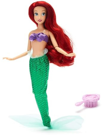 Disney Store Official - Arielle, die Meerjungfrau - Klassische Puppe - 29 cm/11 - Voll bewegliche Disney Puppe mit Meerjungfrauenschwanz und Muscheloberteil - Mit Spielzeughaarbürste - Ab 3 Jahren