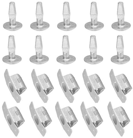 Xiciki Ensemble de 10 Cache Sous Moteur, Clips de Fixation en Alliage D'aluminium pour Attaches de Sous-Plateau Moteur de Voiture Compatible avec Peugeot Citroën 206 207 406 407 806 807