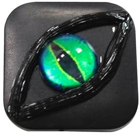 TTXSDYD White Contact Lenses Case, Red Contact Lenses Case for Human Eyes, Scary Contact Lenses Case, 6.8 * 6.8 * 1.9 cm Eyes Storage Travel Portable Lens Box (Green)