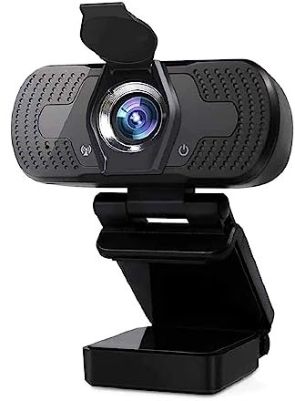 AIRYSSFU Webcam, Webcam 1080P Full HD Web Camera With Microphone Web Cam 1080p For PC Computer Laptop Desktop USB Camara Web(W8 with cover)