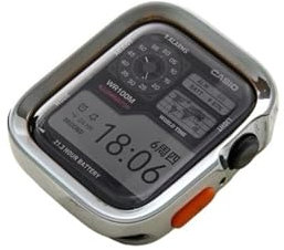 BKUANE Custodia morbida in silicone per Apple Watch 10 9 8 7 6 SE 5 Sport Custodia opaca anti-caduta per iWatch 49mm 41mm 40mm 44mm 45mm 42mm 46mm Custodia per orologio(Plating Silver,42mm)