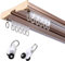 Double Curtain Track Ceiling Mount Rod, Silent Heavy Aluminum Duty Curtains Rails Tracks System, For Drapes Living Room Bedroom Room Divider(Rose gold,3.2m)