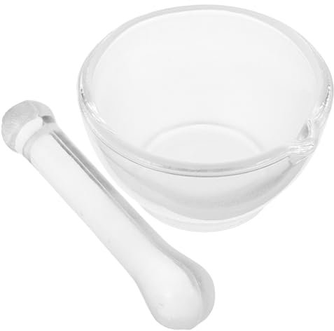 Holibanna Mortero De Vidrio Para Triturar Medicamentos Recipiente Químico Para De Mortero y Recipiente
