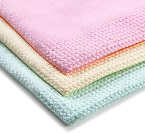 WIKRO Paños de microfibra de 60 x 40 cm – Limpieza sin rayas de ventanas, espejos, superficies de cocina – Uso versátil – Sin productos de limpieza