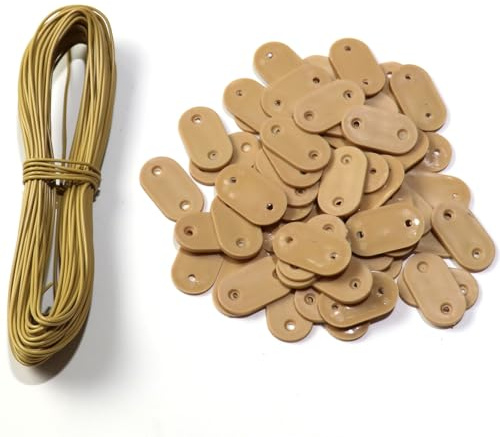 Anbor zest Kit de Fixation Brise Vue, 104 pièces - avec Serre-câbles de 20 m et Plaquettes de Fixation pour Balcon et canisse PVC and clôture Brise-Vue