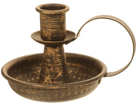 Didiseaon Retro Eisen Kerzenhalter mit Stabilem Sockel Antik Bronzefarbener Kerzenständer aus Metall Baluster Candle Holder für Hochzeit Farmhouse Dekor und Festliche Tischdekoration