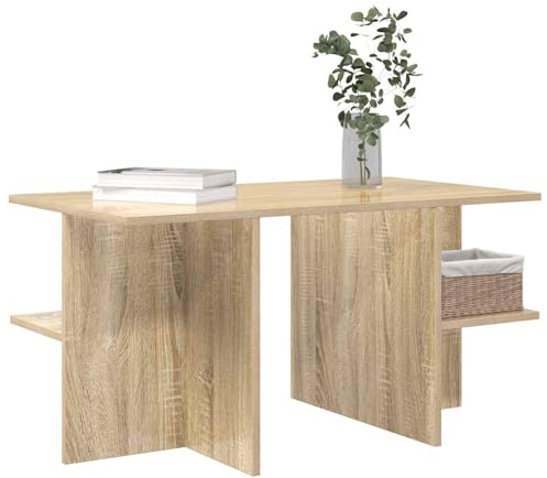 vidaXL Couchtisch Sonoma-Eiche 87 x 50 x 45 cm Holzwerkstoff, Eleganter Tisch für drinnen, modernes Wohnzimmer-Highlight, praktischer Akzent, dekorativer Kaffee für die Familie