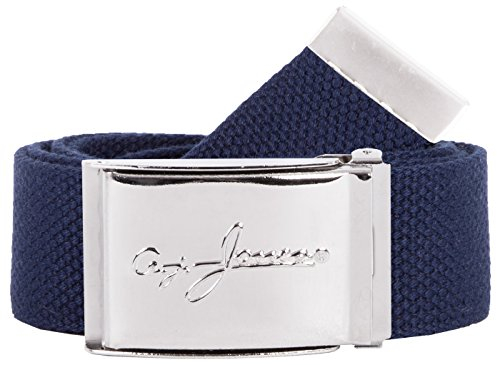 2Stoned Hosengürtel Stoffgürtel 4cm mit A.J. Jones Chromschnalle in Navy für Damen und Herren