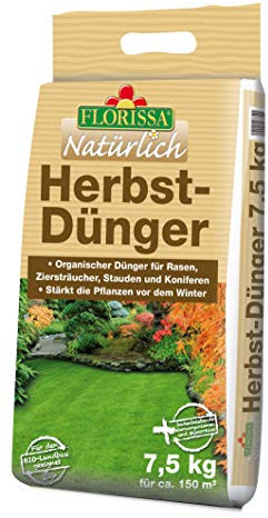 Florissa Engrais d'automne - avec beaucoup de potassium pour jusqu'à 150 m² 7,5 kg * qualité professionnelle *