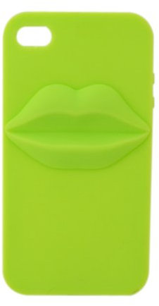NOVAGO Compatible avec iPhone 5 iPhone 5S iPhone SE 2016 Coque Silicone Souple Anti Choc très protectrice (Lèvre Vert)