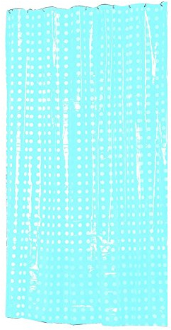 MSV Anti-Schimmel Duschvorhang - Anti-Bakteriell, waschbar, wasserdicht, PVC mit 12 Duschvorhangringen 180x200cm Hellblau