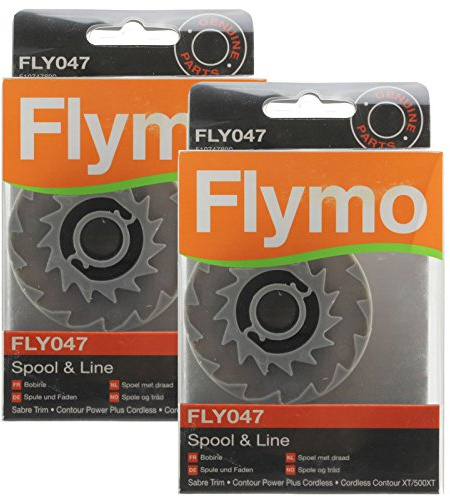 Flymo Sabre Trim FLY047 Lot de 2 bobines et fil pour débroussailleuse