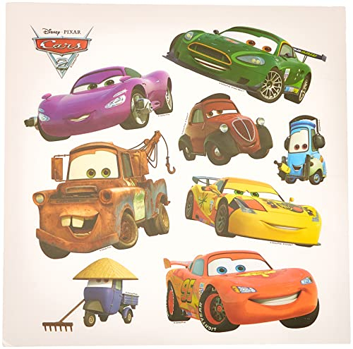 AG Design Disney Cars Kinderzimmer Wand Sticker, PVC-Folie (Phtalate-Free), mehrfarbig, 30 x 30 cm