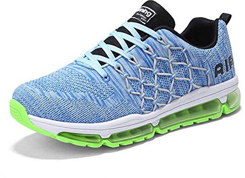 frysen Herren Damen Sportschuhe Laufschuhe mit Luftpolster Turnschuhe Profilsohle Sneakers Leichte Schuhe Blue 39