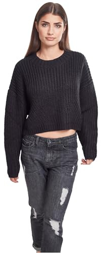Urban Classics Women's Wide Oversize Sweater, black, XL