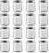 novelinks 8 Ounce Clear Plastic Jars Containers With Screw On Lids - Refillable Round Empty Plastic Slime Storage Containers for Kitchen & Household Storage - BPA Free (16 Pack)