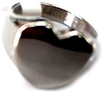 artigianale Handgefertigter Ring aus Stahl Art 8S, Herzmotiv, Wählen Sie Maße in der Person, für Damen und Herren, italienische Größe, aus der Kollektion „Moa“