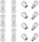 UNICRAFTALE 10sets 1mm Loch Armband Verschluss Schraubverschlüsse Schmuck Verschlüsse Säulenverschlüsse Metall Endkappen für DIY Armband Halskette Schmuckherstellung Basteln