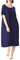 amropi Femme Chemise de Nuit Comfy Pyjama Manche Courte Robe de Nuit Été Casual Chambre à Coucher Bleu, 3XL