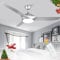 Depuley LED Deckenventilator mit Leuchte, 58W Super Leise Ventilator mit 18W Dimmbar Licht und Timer, Einstellbare Windgeschwindigkeit, Deckenleuchte Modern, Farbwechsel für Schlafzimmer