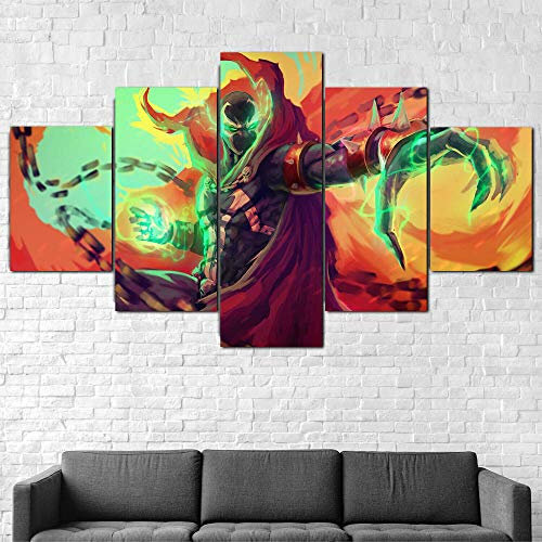 104Tdfc 5 Bilder Leinwanddrucke wandbild 5 teilig Leinwandbild Geschenk Comics Spawn Superher 200X100cm 5 TLG Kunstdrucke Skulpturen Küche Haushalt Möbel Wohnaccessoires