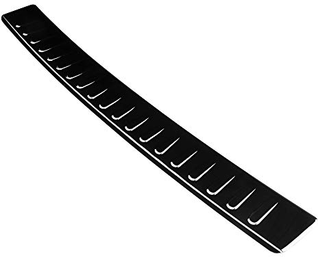 Aroba AR108-BL Edelstahl Schwarz Black Chrome Ladekantenschutz kompatibel mit Volkswagen Golf VII 7 Variant Kombi BJ. 9.2013-12.2016 passgenau Abkantung Farbe Schwarz-Anthrazit