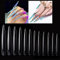 Mwoot 120 Pièces Extra Longs Stiletto Faux ongles Kits, Couverture complète Artificiels Faux ongles, 12 Tailles Tips pour Femmes DIY les salons de vernis à ongles, French False Nail Tips (Clair)