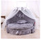 ZAW Hundebett Nette Spitze Prinzessin Hundekorb-Bett-Katze-Welpen Hundebetten Hundetraum Nest Pet Kennel Katze Hundebetten Luxus-Katzen-Hundesofa Katzenbett (Color : Grau)