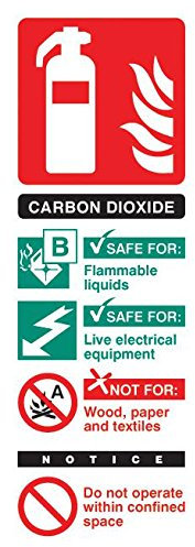 Schild, CO2-Löscher-ID, SAV, Schilder Persönlicher Schutz, SITE Sicherheit, 1 Stück Packung - 21217S