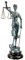 aubaho Bronzefigur Justitia Justizia mit Waage Bronze Skulptur Statue Antik-Stil 40cm