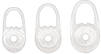 OTOTEC 3pcs Eartips Earbud Silicone Ear-Tips Compatible with Plantronics Voyager Edge V3200/V3240/V3280 Wireless Bluetooth Headset Transparent Mix Size