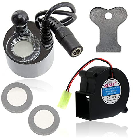 Spares2go Electric Heater Fan Unit compatible with Dimplex DC 24v + Optimyst Transducer + Discs x 2