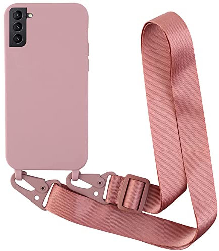Chaîne de Téléphone Portable pour Samsung Galaxy S22, Étui en Silicone avec Cordon Collier pour Smartphone, Pare-Chocs de Protection Antichoc avec Sangle pour Samsung Galaxy S22 6.1