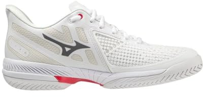 Mizuno Wave Exceed Tour 5 AC, Damen-Tennisschuhe, Undyed White/Quite Shade/OperaRed, 40 EU, Undyed White Quite Shade Operared, 40 EU
