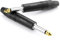 DeleyCON Adaptador de Audio Toma Jack 6,3mm Mono Confeccionable - Enchufe TS 6,35mm a Conector Bruto para Cables y Dispositivos - Altavoz, Micrófono, Mezclador, Instrumentos Musicales
