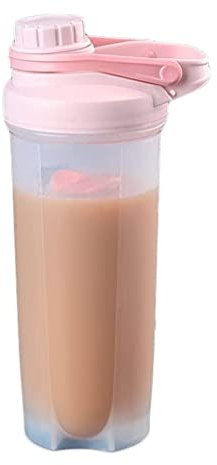INKTUS Trinkflasche Wasserflasche 700ml/23oz Wasserflasche Mit Waage, Fitness-Trinkflaschen Mit Mischkugel, Mischen Von Proteinpulver-Sport-Wasserflaschen Sportflasche (Blue : B-pink)