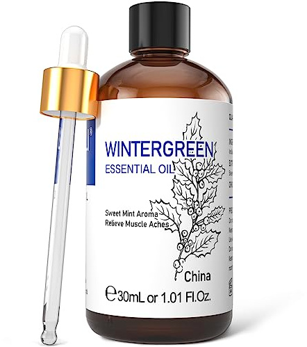 HIQILI Wintergreen Essential Oil 30ML, 100% Natural Aromatherapy Oil for Face, Candle Making, Diffuser, Skin&Hair-1 Fl Oz