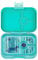 Yumbox Panino Bento Box a prueba de fugas: 4 compartimentos para niños y adultos; perfecto para almuerzo lleno de sándwich; compacto 8.5 x 6 x 1.8; porciones saludables (aguamarina tropical con